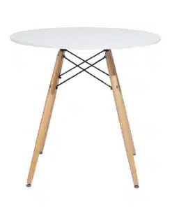 שולחן לבן משולב עם עץ