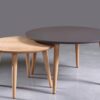 שולחן לסלון עגול בצבע אפור