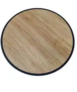 שולחן עגול לסלון מעץ אלון