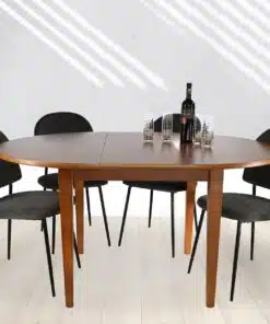 שולחן פינת אוכל נפתח מעץ אובלי