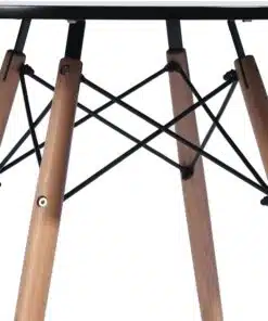 שולחן שחור משולב עם עץ לפינתאוכל