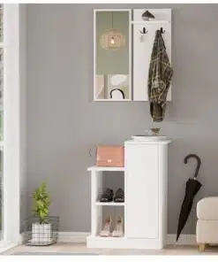 ארונית נעליים לבנה