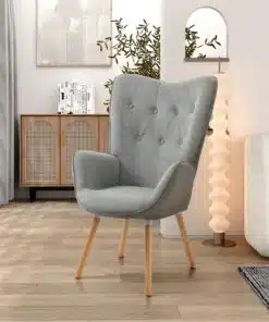 כורסא לסלון בבד אפור