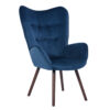 כורסא מעוצבת בבד כחול