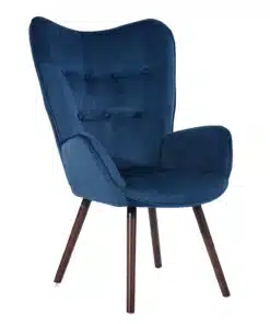 כורסא מעוצבת בבד כחול