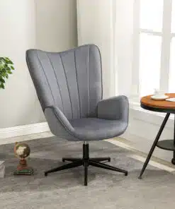 כורסא מעוצבת למשרד בד אפור