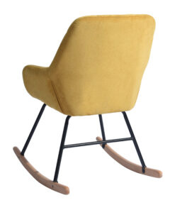 כורסא מתנדנדת בצבע צהוב