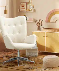 כורסא קטנה מעוצבת בד שמנת