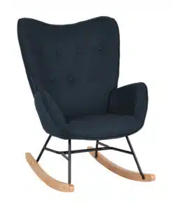 כורסת נדנדה לסלון בבד כחול