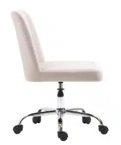 Alternative view of כיסא משרדי מעוצב בבד – קטיפה ורוד בייבי