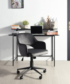 כיסא משרדי מעוצב בבד אפור