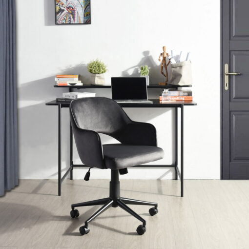 כיסא משרדי מעוצב בבד אפור