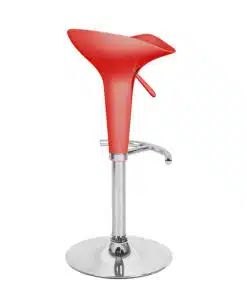 כסא בר מעוצב בצבע אדום במבצע