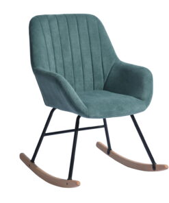 כסא נדנדה לסלון בצבע טורקיז