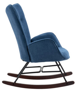 כסא נדנדה מעוצב בבד כחול