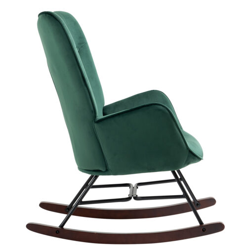 כסא נדנדה מרופד ירוק