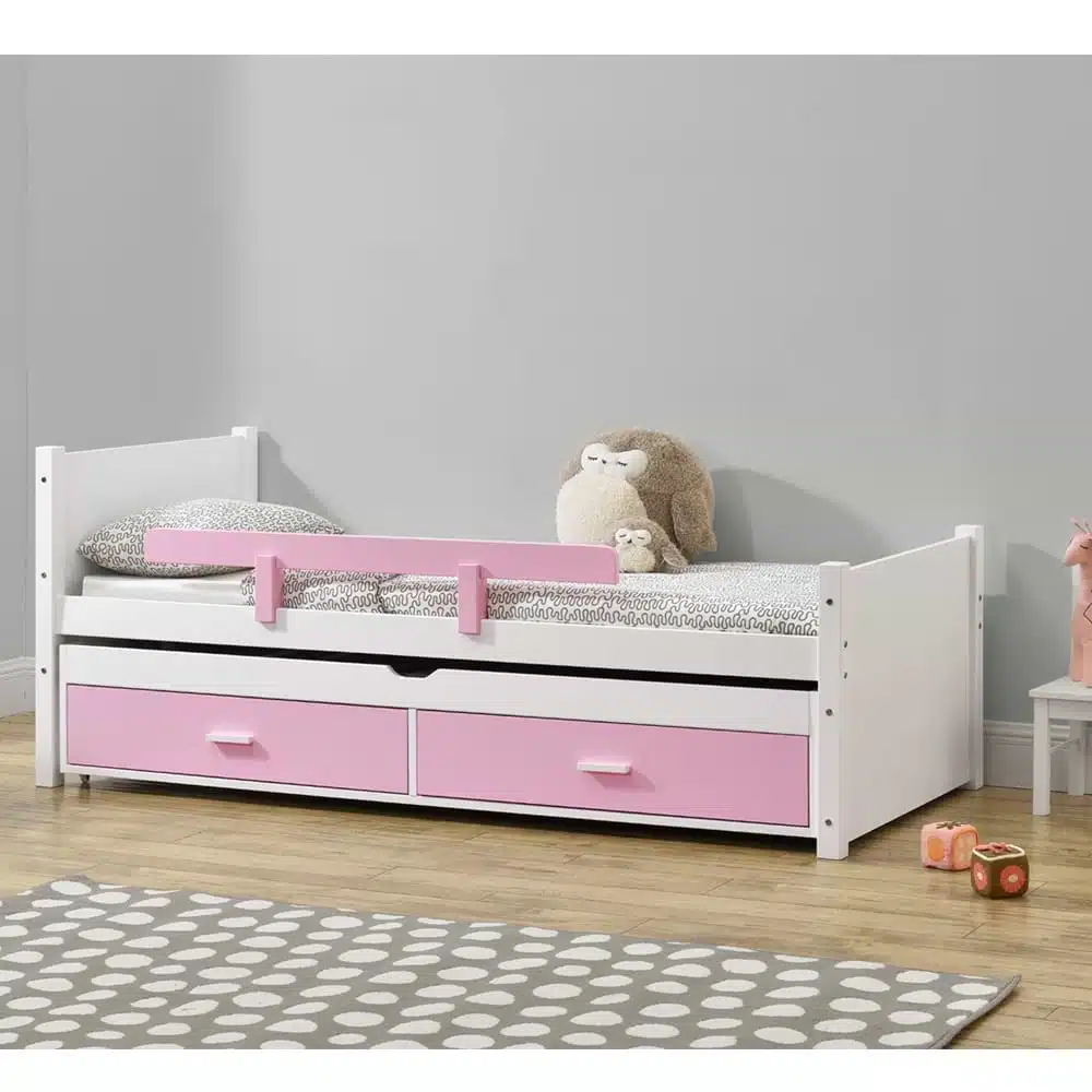 מיטות יחיד עם מיטת חבר לבנות - מיטת חבר לבנות כולל שני מזרונים - כל הרהיטים סטייל מאסטר רהיטים - רהיטים איכותיים לבית ולמשרד מיטות יחיד עם מיטת חבר לבנות