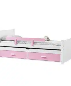 מיטת חבר עם מגירות בצבע ורוד