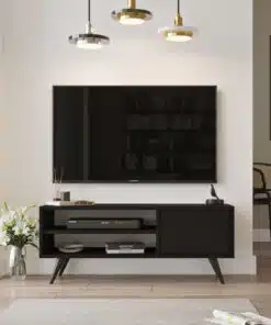 שידת טלוויזיה לסלון בצבע שחור