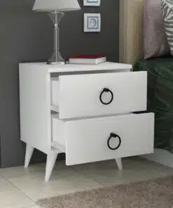 שידת מגירות בצבע לבן