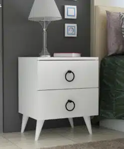 שידת מגירות לבנה