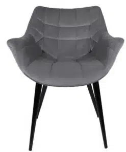 כיסא בצבע אפור קטיפה