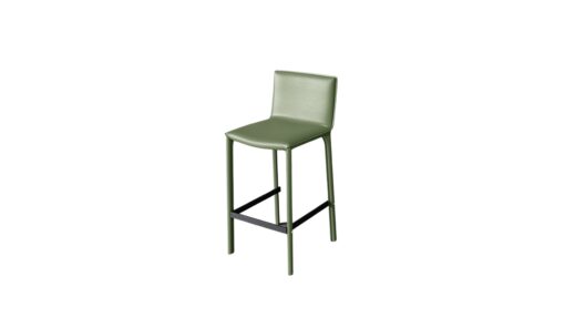 כיסא בר ירוק דמוי עור