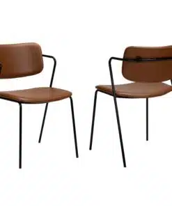 כיסא מעוצב חום כאמל