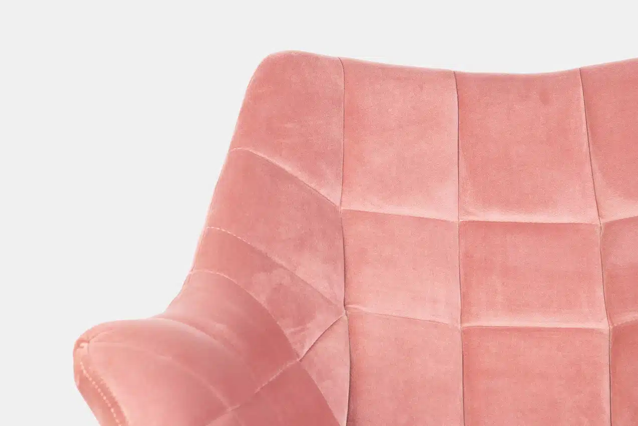 כיסא מרופד קטיפה ורוד - כיסא מעוצב בבד קטיפה ורוד - כל הרהיטים סטייל מאסטר רהיטים - רהיטים איכותיים לבית ולמשרד כיסא מרופד קטיפה ורוד