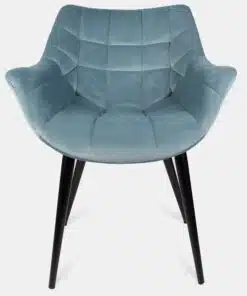 כיסא קטיפה בצבע תכלת אקווה