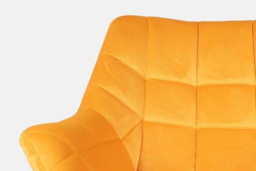 כיסא קטיפה צהוב חרדל
