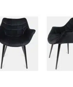 כסא אירוח למשרד קטיפה שחור