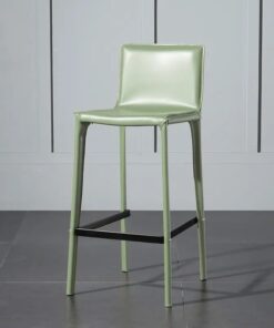 כסא בר דמוי עור ירוק