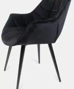 כסא מבד קטיפה שחור