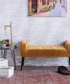 ספסל ישיבה בצבע חרדל