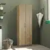 ארון מדפים 2 דלתות עץ