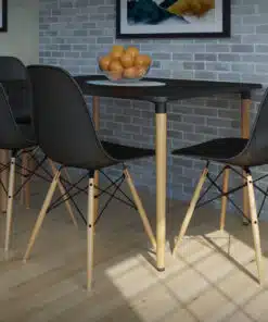 פינת אוכל בצבע שחור עיצוב מודרני