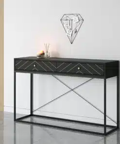 קונסולת כניסה צרה בצבע שחור במבצע