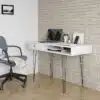 שולחן כתיבה מעוצב בצבע לבן