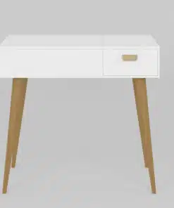 שידת איפור עם מגירות ומראה בצבע לבן