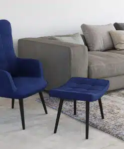 כורסא לסלון מעוצבת בבד כחול