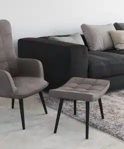 כורסת טלוויזיה במבצע בד קטיפה אפור עם הדום