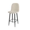 כסא בר למטבח בבד קטיפה שמנת