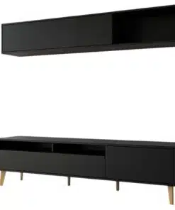 מזנון טלוויזיה שחור בעיצוב מודרני