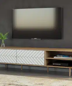 מזנון מעוצב אלון משולב לבן