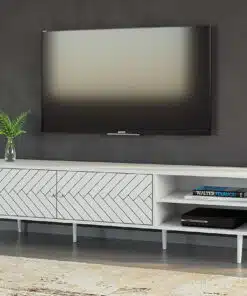 מזנון מעוצב בצבע לבן לסלון