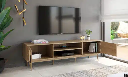 מזנון מעוצב מראטן ועץ