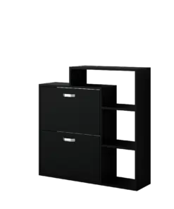 שידת אחסון נעליים בצבע שחור