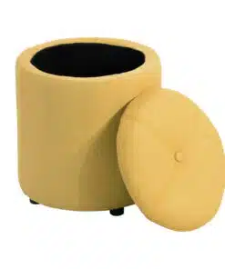 הדום עם ארגז אחסון בצבע צהוב