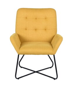 כורסא לסלון בבד צהוב
